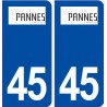 45 Pannes logo ville autocollant plaque stickers