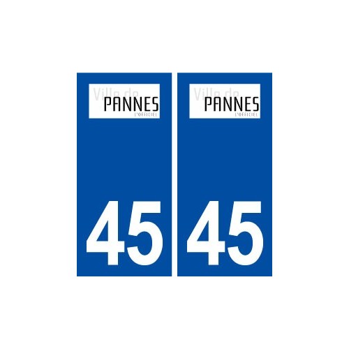 45 Pannes logo ville autocollant plaque stickers