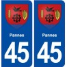 45 Pannes blason ville autocollant plaque stickers