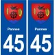 45 Pannes blason ville autocollant plaque stickers