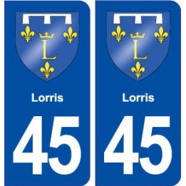 45 Lorris blason ville autocollant plaque stickers