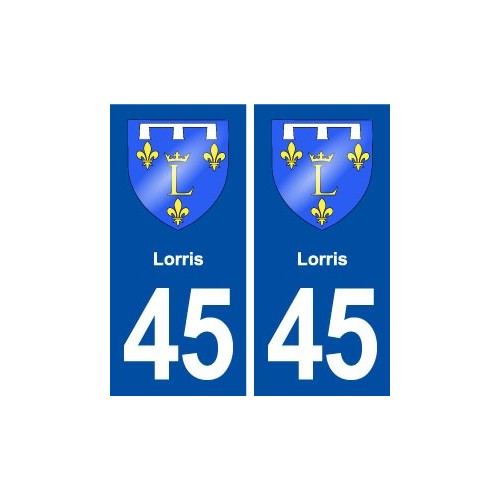 45 Lorris blason ville autocollant plaque stickers