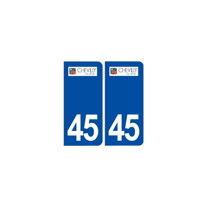 45 Chevilly logo ville autocollant plaque stickers