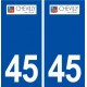 45 Chevilly logo ville autocollant plaque stickers