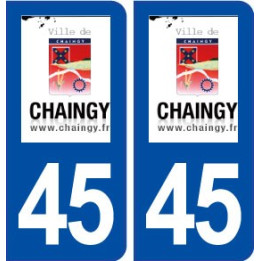45 Chaingy logo ville autocollant plaque stickers
