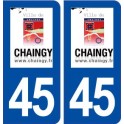 45 Chaingy logo ville autocollant plaque stickers