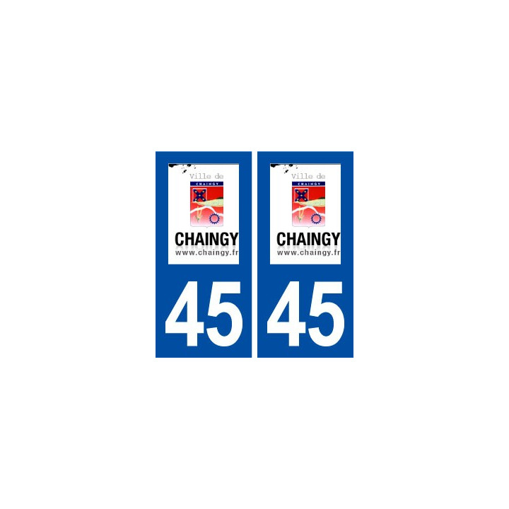 45 Chaingy logo ville autocollant plaque stickers