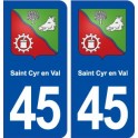 45 Saint Cyr en Val blason ville autocollant plaque stickers