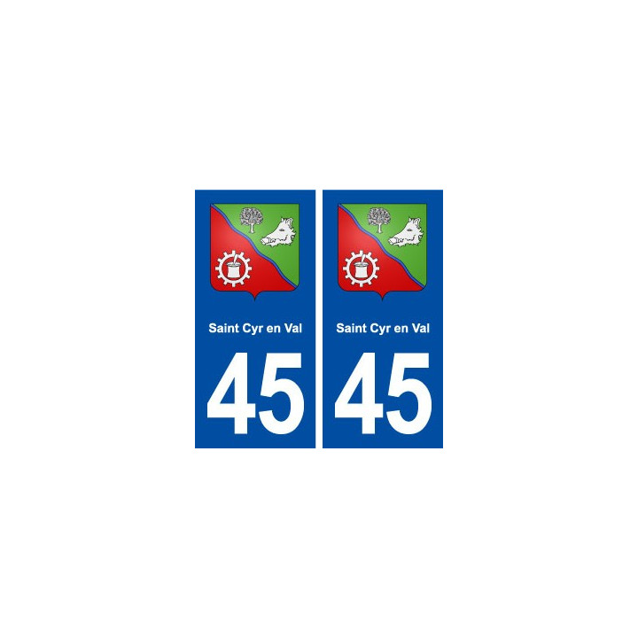 45 Saint Cyr en Val blason ville autocollant plaque stickers
