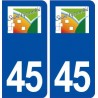 45 Saint Cyr en Val ville logo autocollant plaque immatriculation