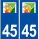 45 Saint Cyr en Val ville logo autocollant plaque immatriculation
