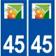 45 Saint Cyr en Val ville logo autocollant plaque immatriculation