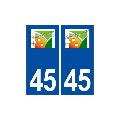 45 Saint Cyr en Val ville logo autocollant plaque immatriculation