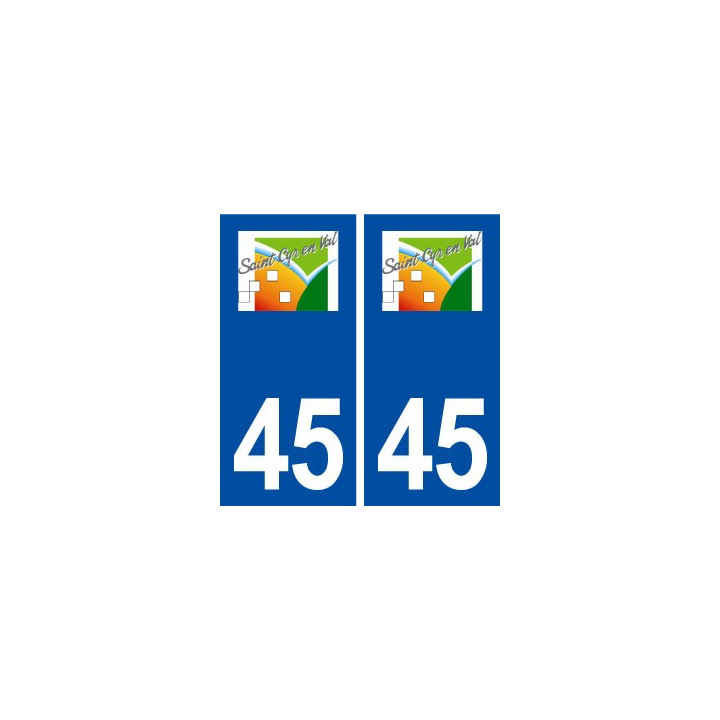 45 Saint Cyr en Val ville logo autocollant plaque immatriculation