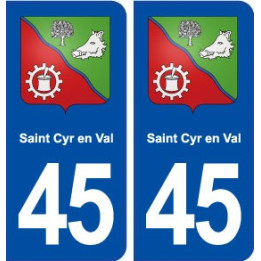 45 Saint Cyr en Val blason ville autocollant plaque stickers