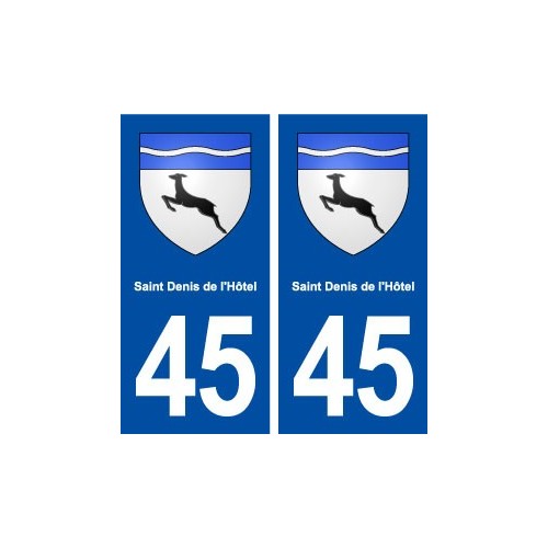 45 Saint Denis de l'Hôtel blason ville autocollant plaque stickers