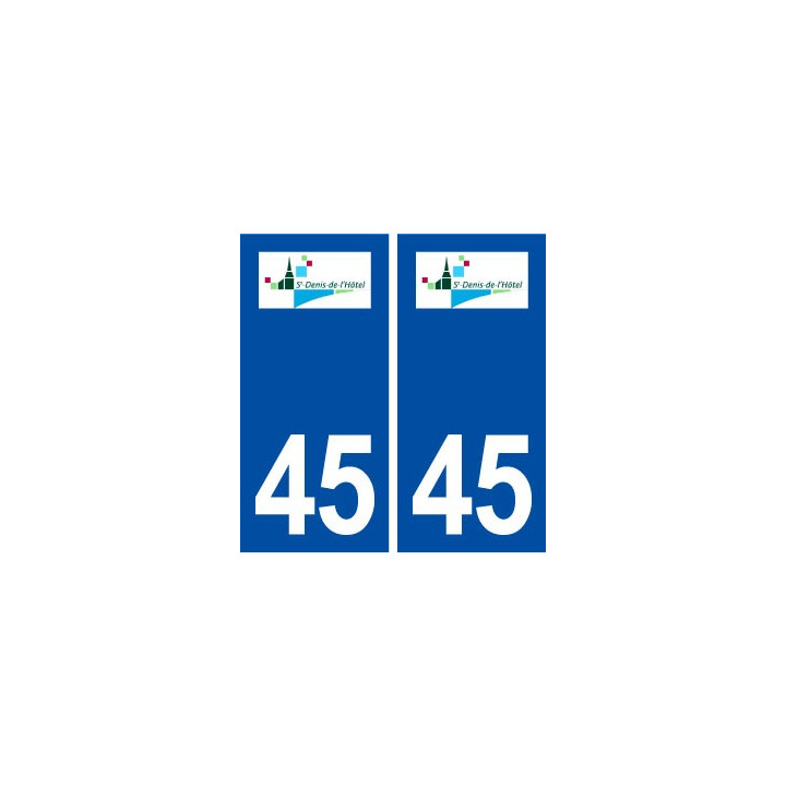 45 Saint Denis de l'Hôtel logo ville autocollant plaque stickers
