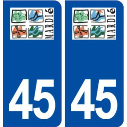 45 Mardié logo ville autocollant plaque stickers