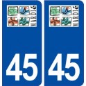 45 Mardié logo ville autocollant plaque stickers