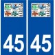 45 Mardié logo ville autocollant plaque stickers