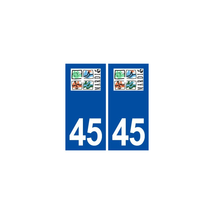 45 Mardié logo ville autocollant plaque stickers