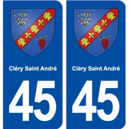 45 Cléry Saint André blason ville autocollant plaque stickers