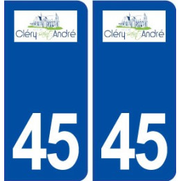 45 Cléry Saint André logo ville autocollant plaque stickers