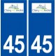 45 Cléry Saint André logo ville autocollant plaque stickers