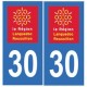30 Gard autocollant plaque