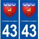 43 Le Chambon sur Lignon blason autocollant plaque immatriculation ville