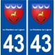 43 Le Chambon sur Lignon blason autocollant plaque immatriculation ville