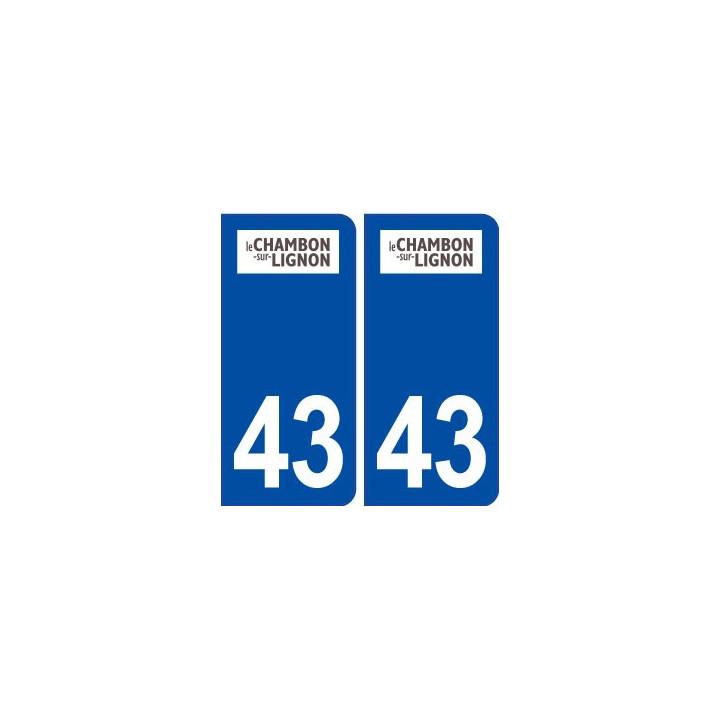 43 Le Chambon sur Lignon logo autocollant plaque immatriculation ville