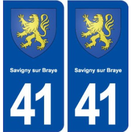 41 Savigny sur Braye blason autocollant plaque immatriculation stickers