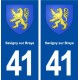 41 Savigny sur Braye blason autocollant plaque immatriculation stickers