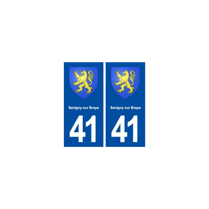 41 Savigny sur Braye blason autocollant plaque immatriculation stickers