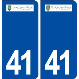 41 Savigny sur Braye logo autocollant plaque immatriculation stickers