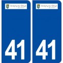 41 Savigny sur Braye logo autocollant plaque immatriculation stickers