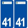 41 Savigny sur Braye logo autocollant plaque immatriculation stickers
