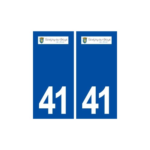 41 Savigny sur Braye logo autocollant plaque immatriculation stickers