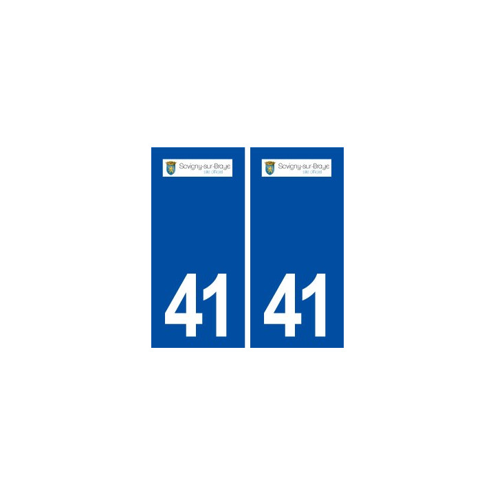 41 Savigny sur Braye logo autocollant plaque immatriculation stickers