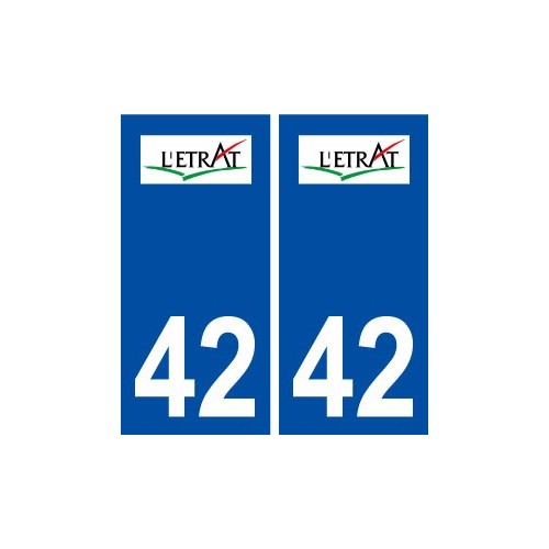  42 L'étrat logo ville autocollant plaque stickers