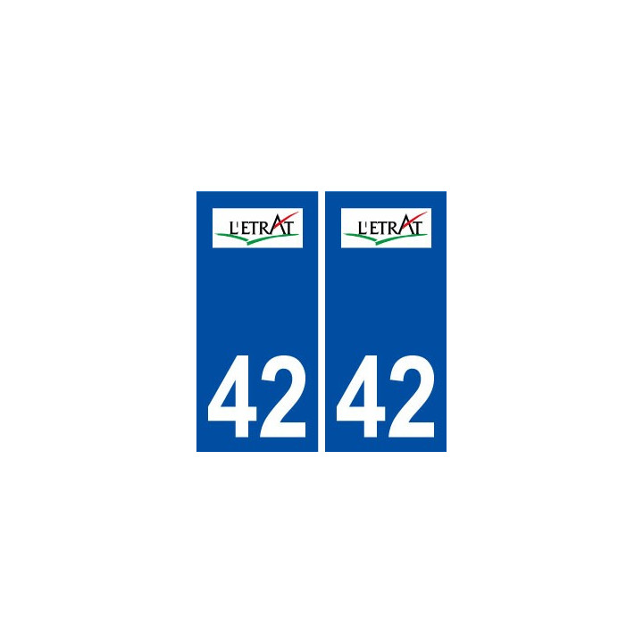  42 L'étrat logo ville autocollant plaque stickers