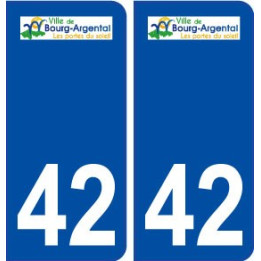 42 Bourg Argental logo ville autocollant plaque stickers