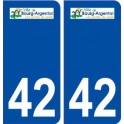 42 Bourg Argental logo ville autocollant plaque stickers