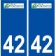 42 Bourg Argental logo ville autocollant plaque stickers