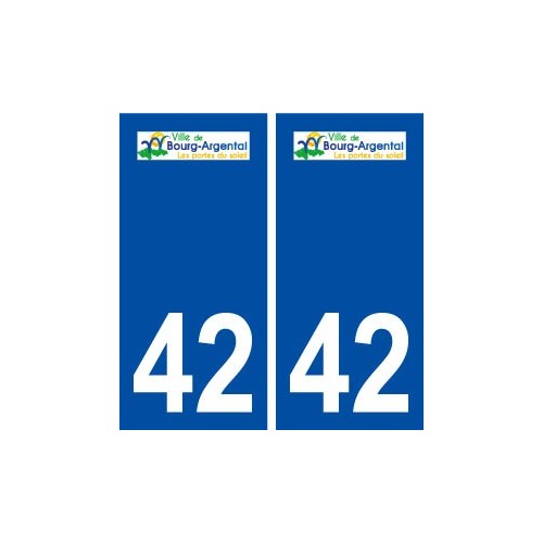 42 Bourg Argental logo ville autocollant plaque stickers