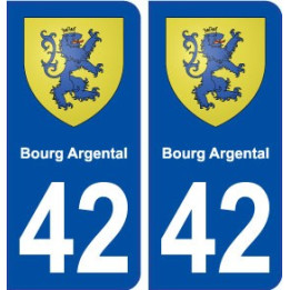 42 Bourg Argental blason ville autocollant plaque stickers
