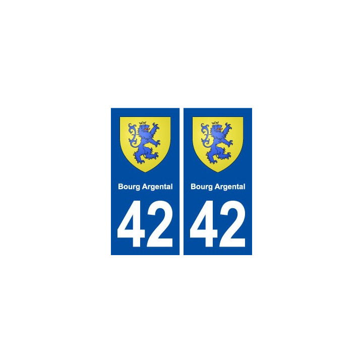 42 Bourg Argental blason ville autocollant plaque stickers