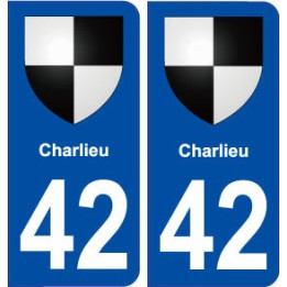 42 Charlieu blason ville autocollant plaque stickers