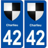 42 Charlieu blason ville autocollant plaque stickers